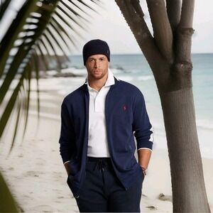 Polo RALPH LAUREN Pony Innerlock Track Jacket Mens Size L Refined Navy $125 Golf